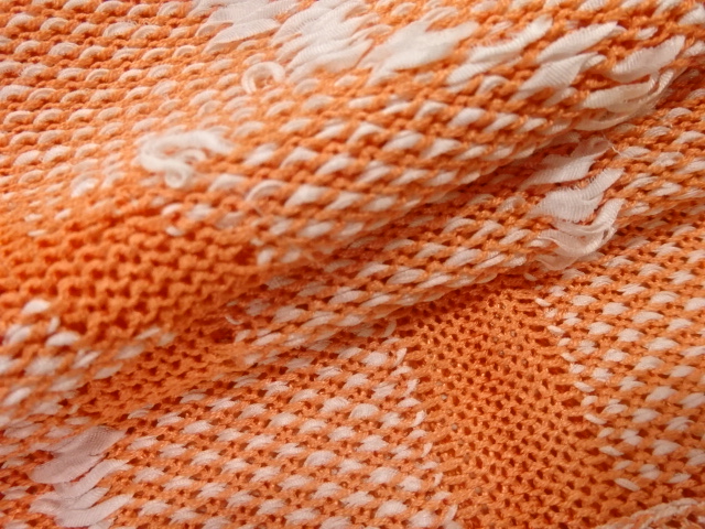  リボン織よろけ縞模様ショール